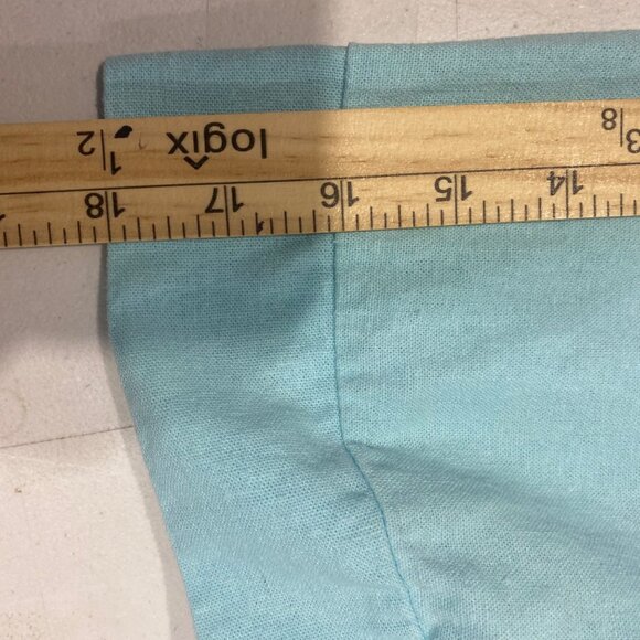 Jessica London Top Womens 20W Blue Embroidered Linen Blend Tunic Plus Size Coast - Picture 11 of 12